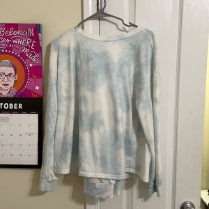 Blue Tie-Dye sweatpants and sweatshirt